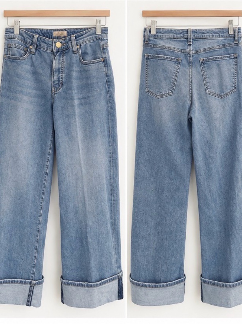 Kut from the Kloth Light Blue Cropped Straight Jeans